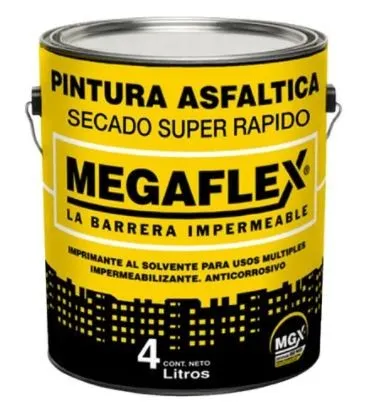 MEGAFLEX PINTURA  ASFALTICA X 4 LT (SECADO RAPIDO)