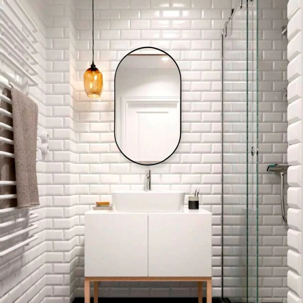 REFLEJAR-BLACK TIC TAC  ESPEJO C/ BORDE PVC NEGRO 40x70