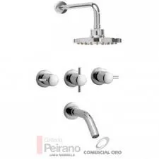 Grifería Peirano Marbella Plus Ducha Embutida con Cierre Cerámico