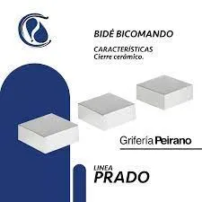 Grifería Peirano Prado para Bidet con Cierre Ceramico