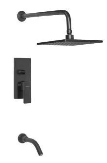 Grifería Peirano Soria Black para Ducha de Embutir Monocomando