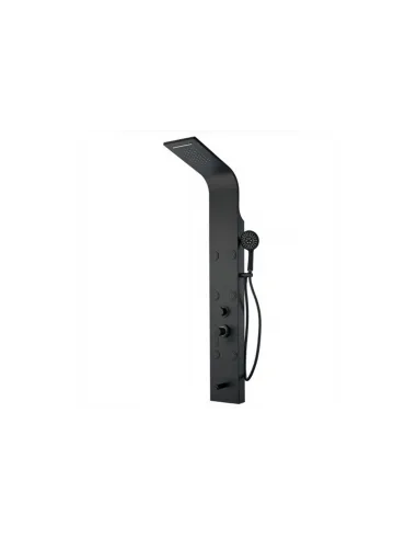 Columna Hidromasaje Gorena Brooklyn en Aluminio Mate Negro 6 Jets