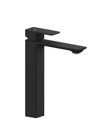 Grifería Peirano Soria Black Lavatorio Alto Monocomando Cromo