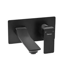 Grifería Peirano Soria Black Lavatorio Pared Embutir Monocomando