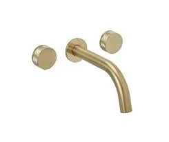 Grifería Peirano Fabric Gold Lavatorio de Pared