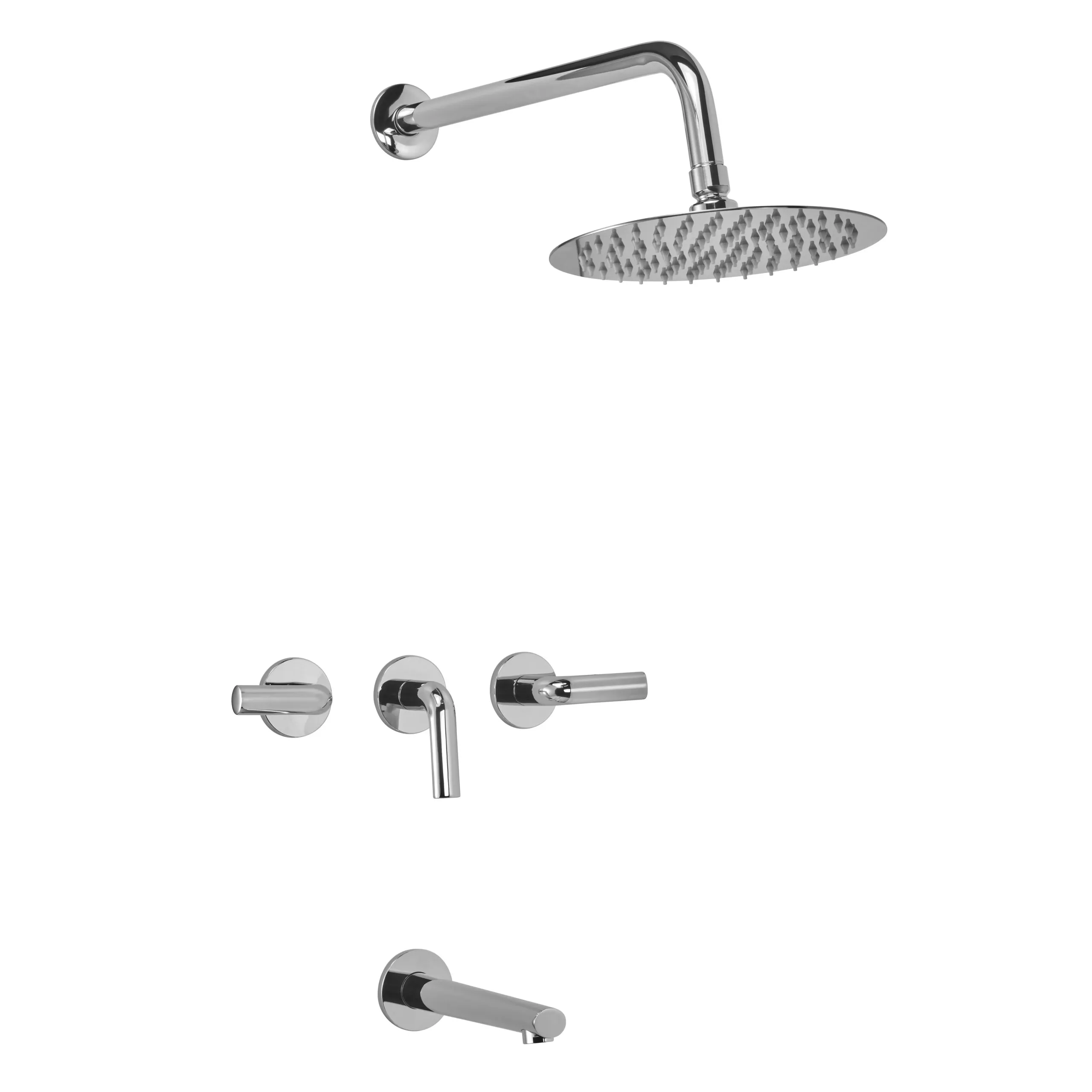 Grifería Peirano Ducha Embutida Live con Transferencia y Cierre Cerámico Cromado