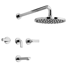 Juego de Grifería Cipres para Ducha con 2 Llaves y Ducha Cromada