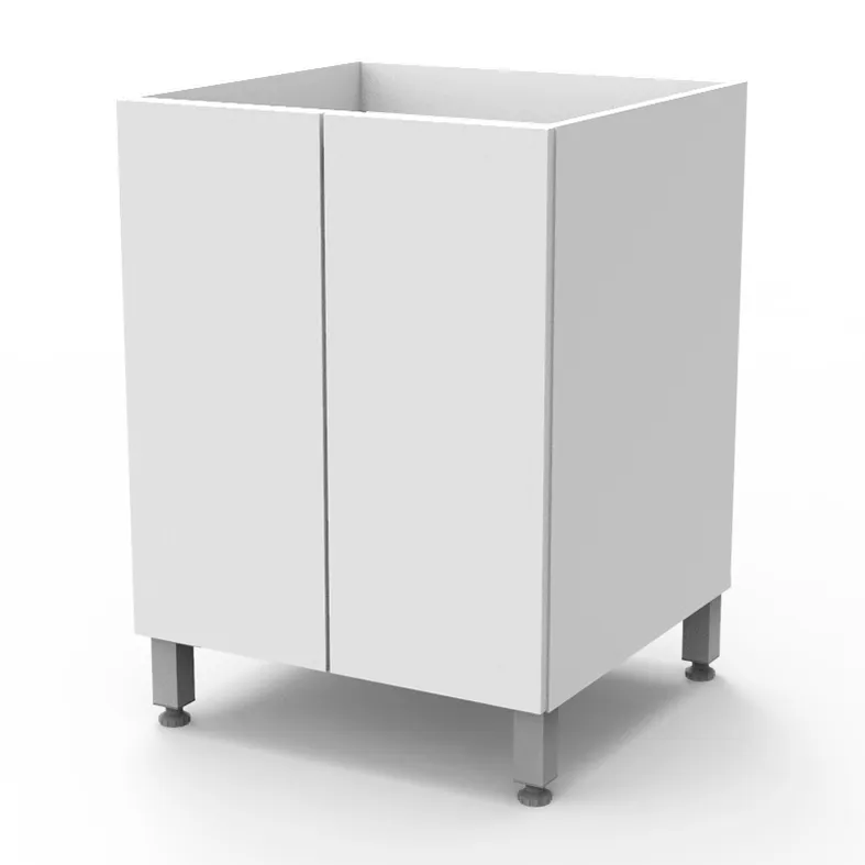 ITAR- BAJO MESADA 2 PUERTAS C/PATAS Y MANIJAS - BCO.