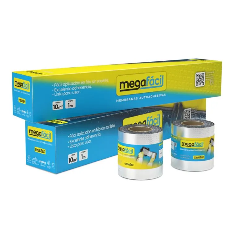 MEGAFACIL-MEMBRANA  AUTOADH. C/ALUM. NO CRACK 15CMX25MT