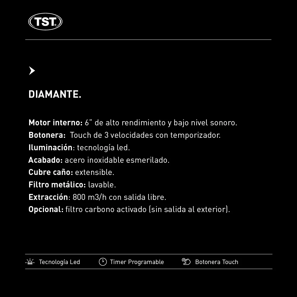 TST-CAMPANA DIAMANTE DE PARED 60CM