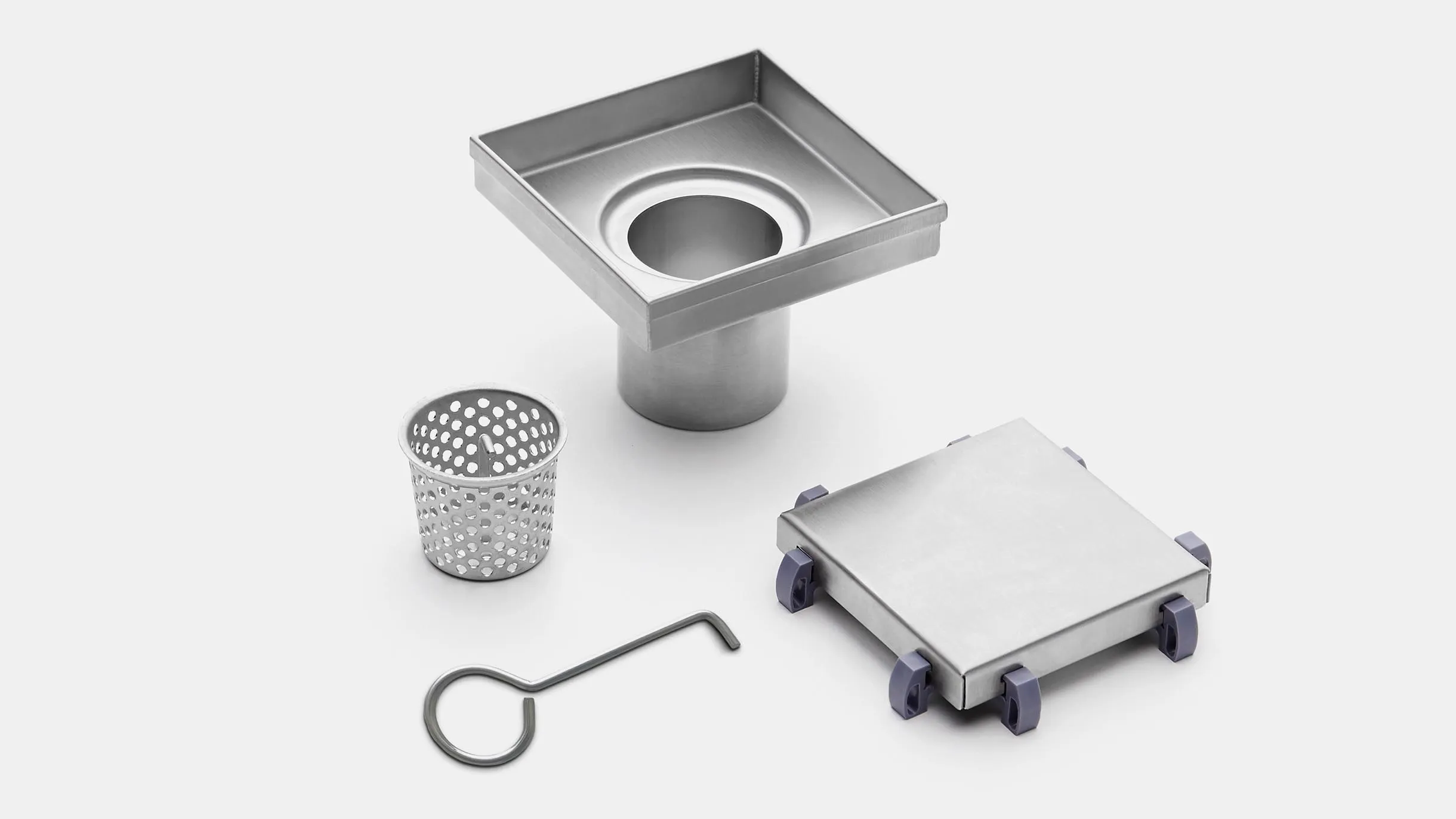 ATRIM- DESAGUE CUADRADO AISI304 SERIE 2EN1 - 10x10 CM