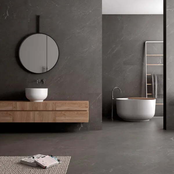 Porcelanato Ilva Augustus Lava 60x60cm Esmaltado Natural | Símil Piedra - Caja 1.80m