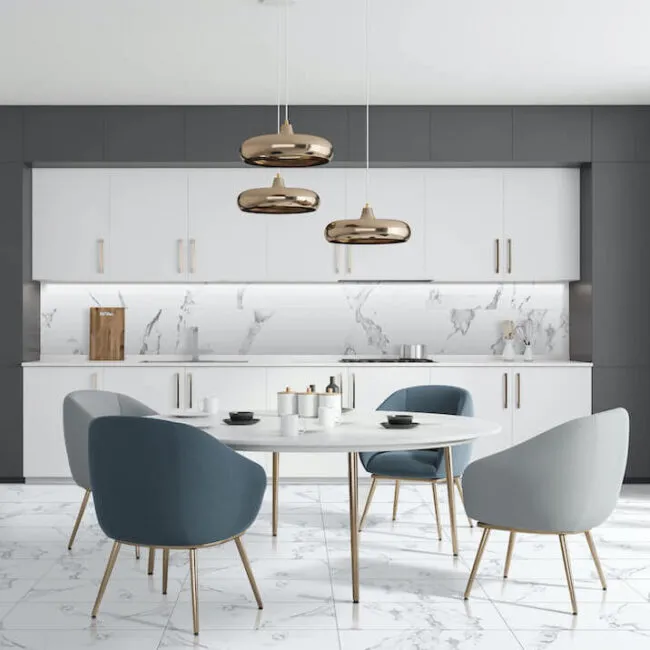 Porcelanato Ilva MH Statuario 45x90cm Leather | Símil Mármol con Textura - Caja 1.22m