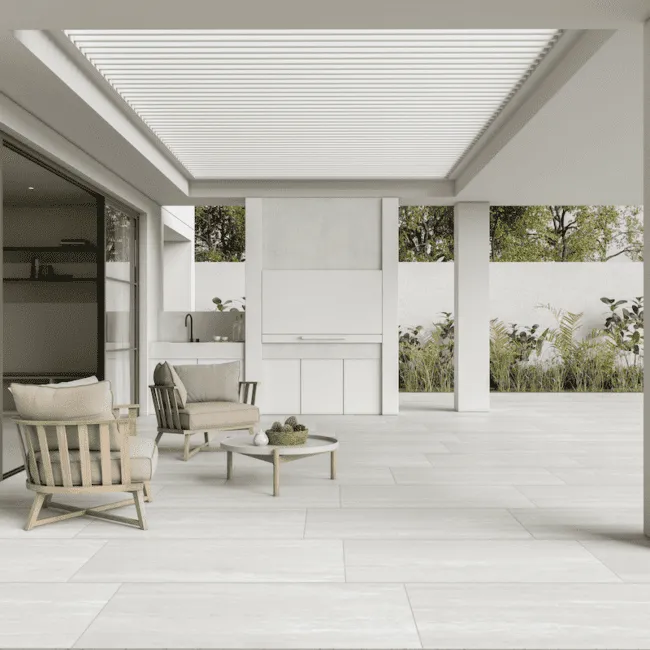 Porcelanato Ilva Cementi Travertino Grey Out 60x120cm | Antideslizante - Caja 1.44m