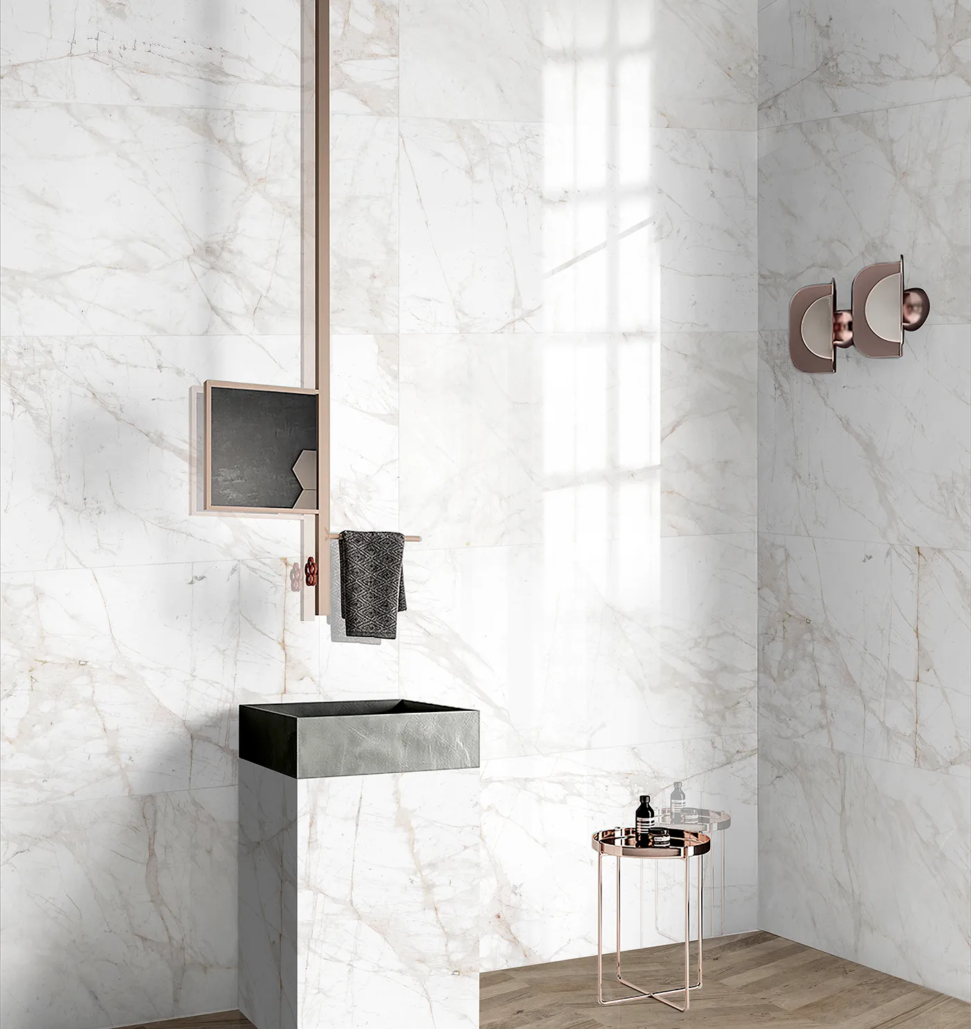 Porcelanato Cerro Negro Cristal Spider 58x117cm Pulido Rectificado | Símil Mármol Negro - Caja 1.35m