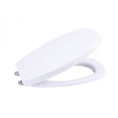 Asiento y tapa Inodoro Roca Mónaco Blanco herraje cromado y caída amortiguada