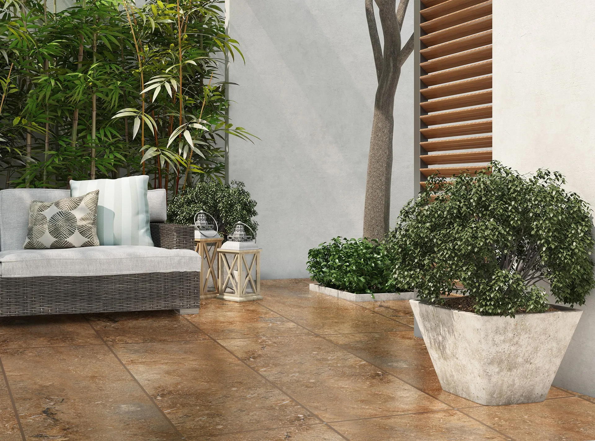 Ceramica Lume Corten Marrón Liso Rectificado 45x90cm - Caja 1.62m