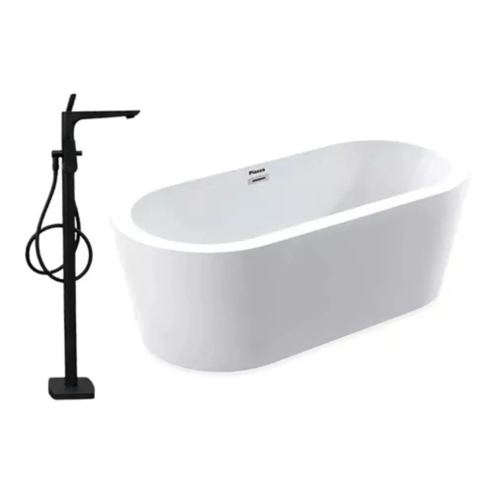 PIAZZA - GRIFERIA DE PIE PARA BAÑERA ISLA - NEGRA