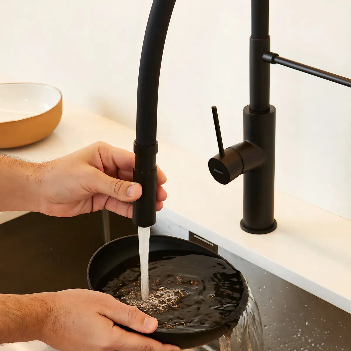 Peirano Black Hoop Cocina Monocomando Negro
