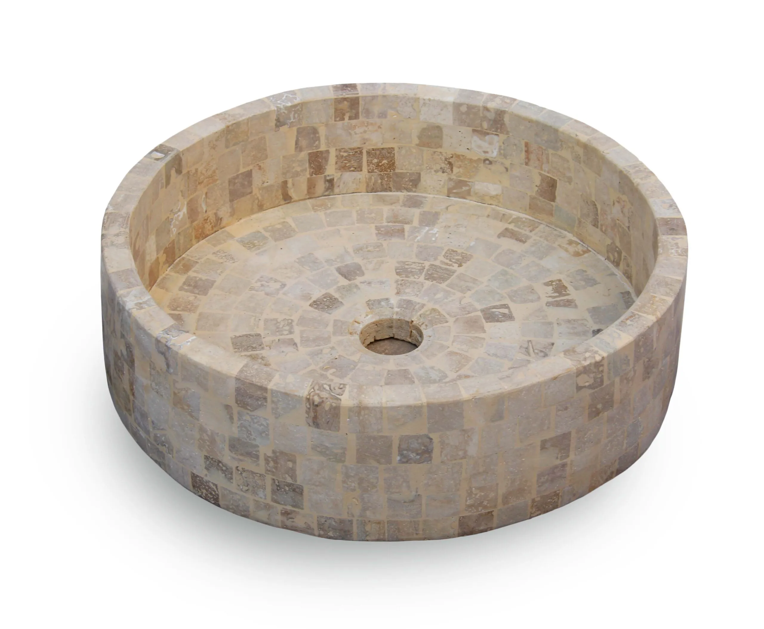 ACCECO-BACHA CILINDRICA TRAVERTINO 1AG 37X10CM