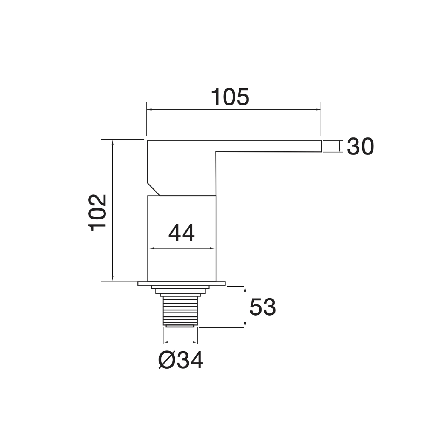 Peirano Soria Monocomando Bidet Cromo