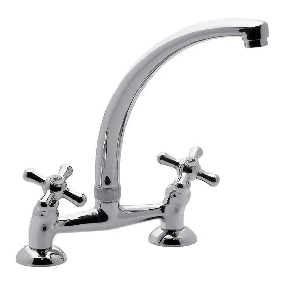 FV64 Denisse Cocina Mesada 2 Llaves Pico Móvil Cromo