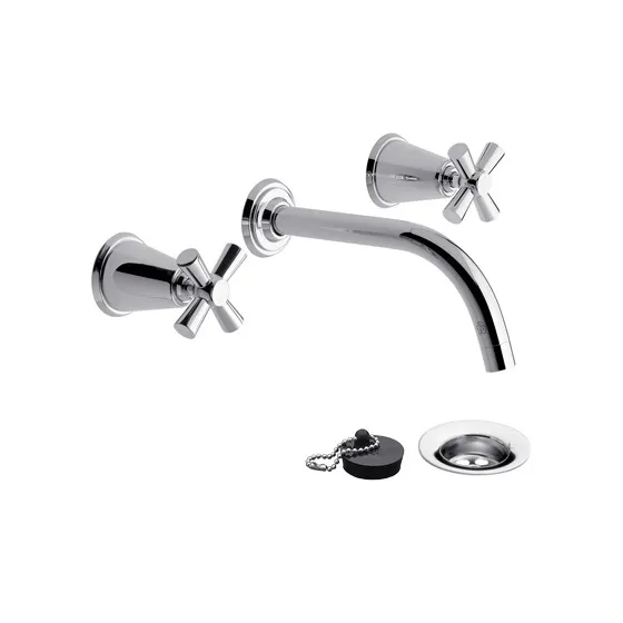 Grifería FV Chess Juego Lavatorio de Pared Cromado FV84 