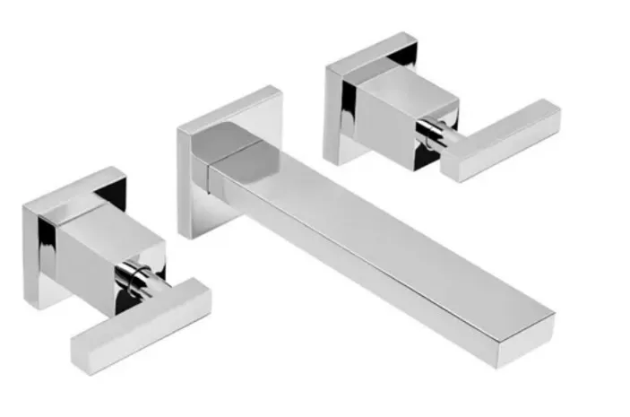 Grifería Peirano Castilla para lavatorio de pared embutido