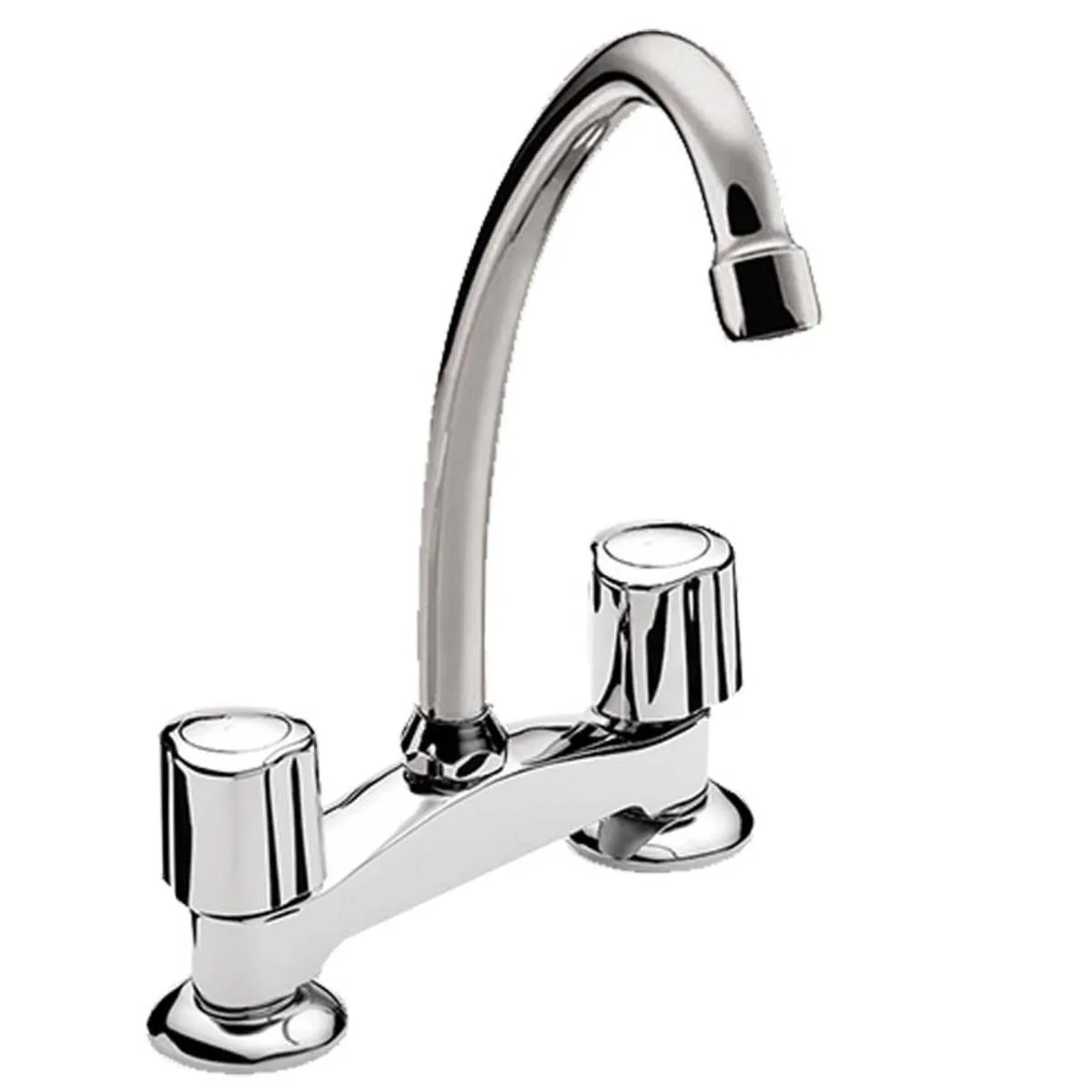 Grifería Peirano Dique Juego Cocina Mesada Pico Móvil Cromo