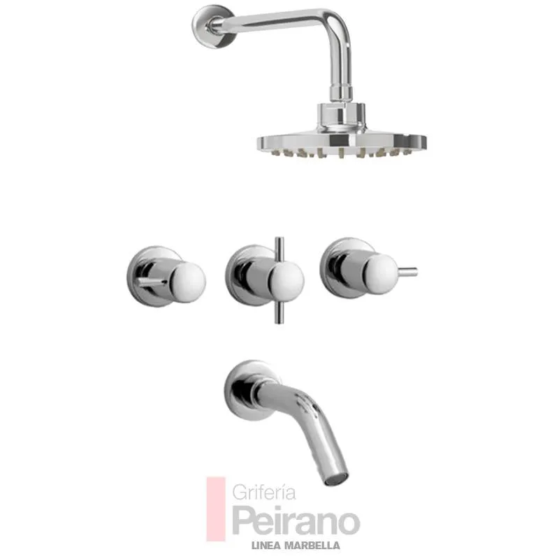 Peirano Marbella Ducha Embutida Transferencia Cierre Cerámico