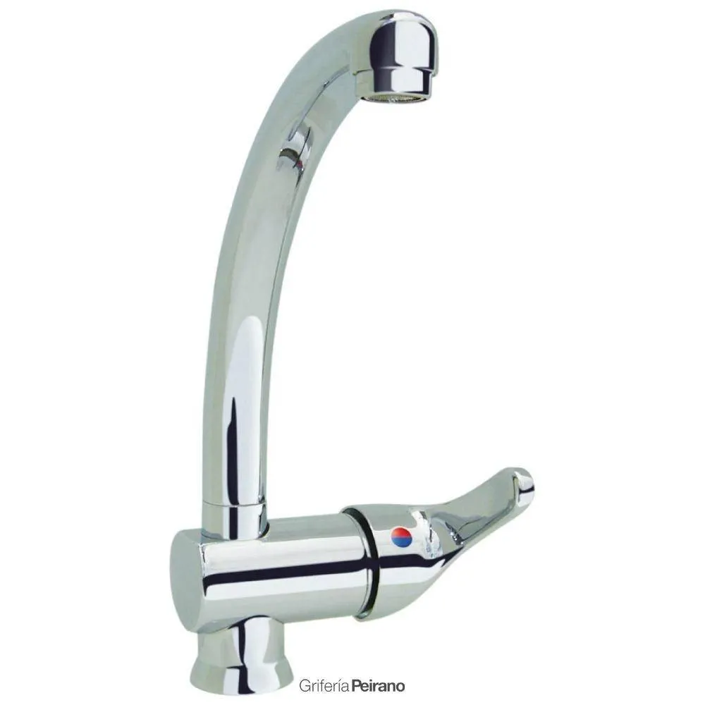 Grifería Peirano Verin Monocomando Cocina Cierre Cerámico Cromo