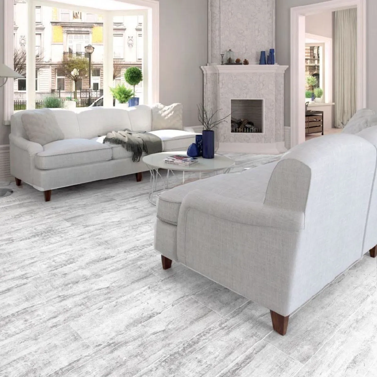 Porcelanato Ilva Antique Wood Bianco 15x90cm | Símil Madera Vintage - Caja 0.81m