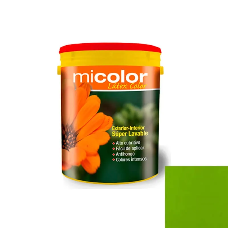 MI COLOR - LATEX EXTERIOR-INTERIOR x 4 Lts - KIWI