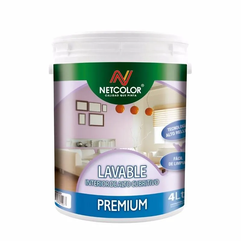 NET COLOR- LATEX PREMIUM LAVABLE  X 1 LT