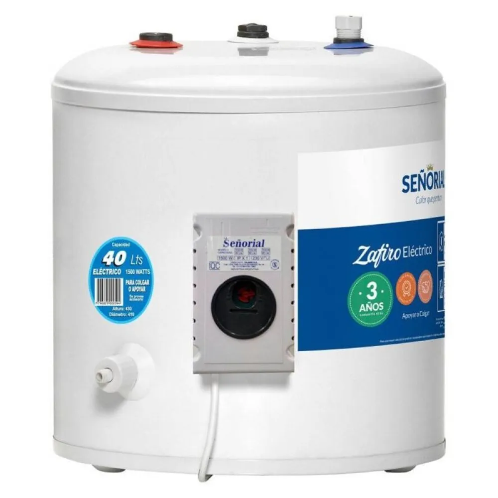 SEÑORIAL-TERMOTANQUE SAFIRO ELECTRICO 40LTS