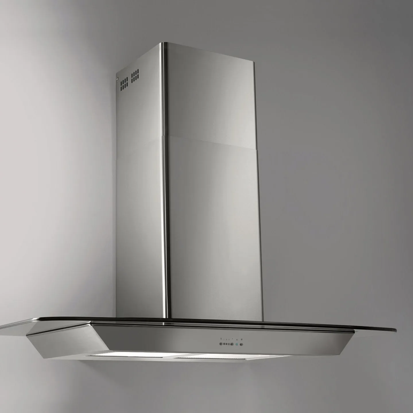TST-CAMPANA CRISTAL RECTO PARED 60CM AC.INOX.TAMEL C/ MOTOR
