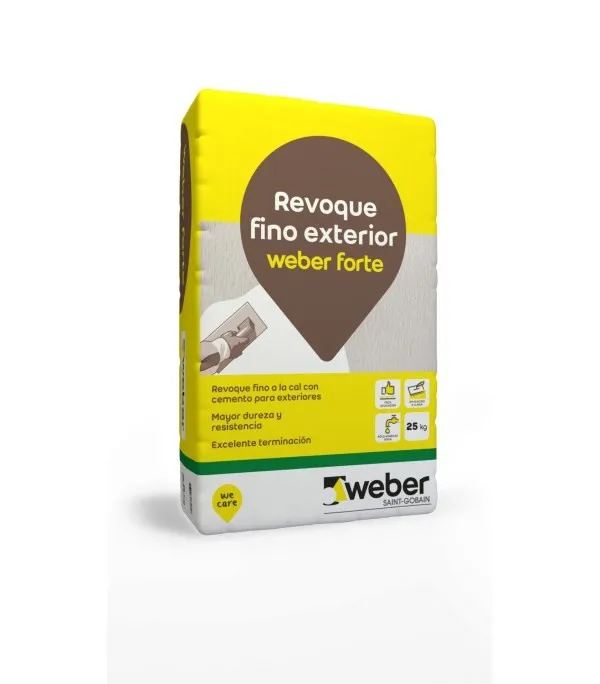 WEBER. FORTE REV. FINO A LA CAL P/EXT. x 25kg.